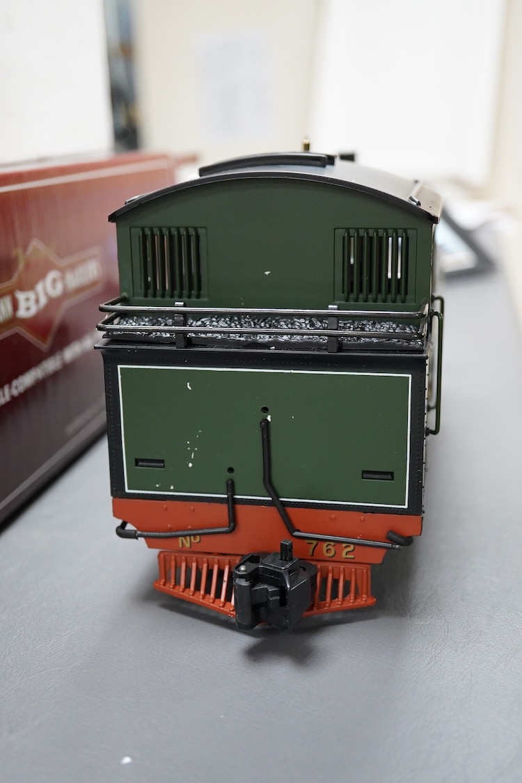 A boxed Bachmann Spectrum (Bachmann Big Haulers) G scale railway Lyndon & Barnstaple 2-4-2T Baldwin tank locomotive, Lyn
